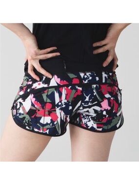 Lululemon Speed Short Rare Print Pop Cut Boom Juice Athletic Shorts Size 6